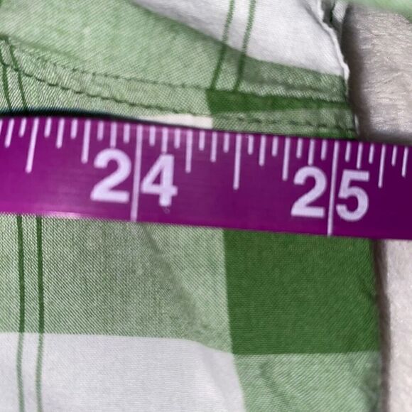 Columbia Sportswear Green and White Plaid Button Down Casual Shirt Size XL‎ - Picture 12 of 14